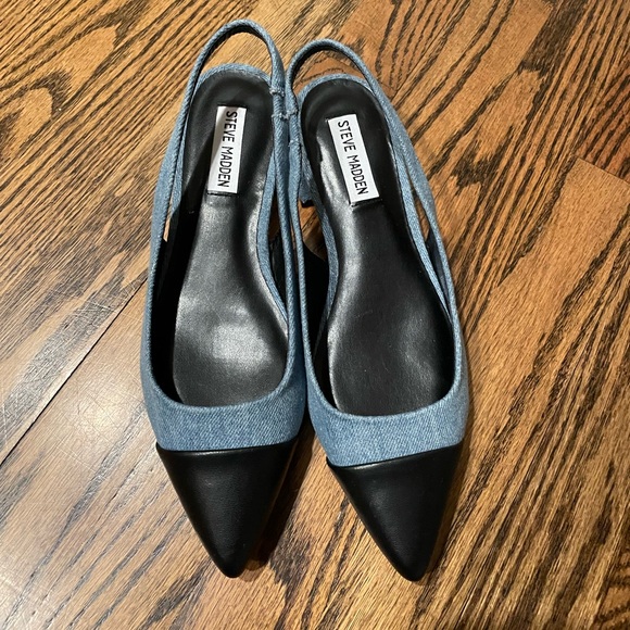 Steve Madden Coralyn sling back denim NWT - Picture 7 of 7